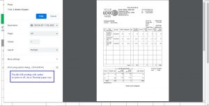 Bill printing view in retailcore software