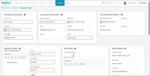 Company profile in retailcore software