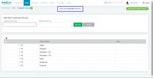 Customer source in retailcore software