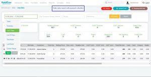 Daily billing report in retailcore software