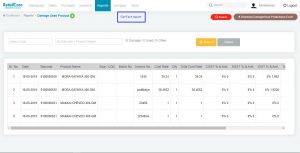 Damaged used items report in retailcore software