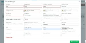 Add new employee management in retailcore software