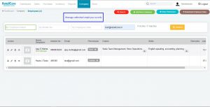 Employee management in retailcore software