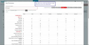 Employee permission management in retailcore software