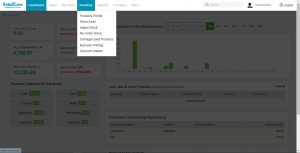 Inventory management through retailcore software