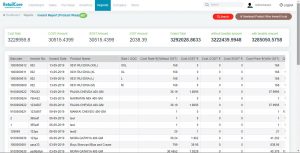 Product wise stock inward report in retailcore software
