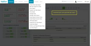 Reports from retailcore software