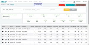 Sales report of retailcore software
