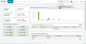 Smart search in retailcore software