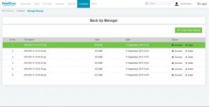 Software data backup in retailcore software