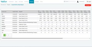 Stock inward GST report in retailcore software