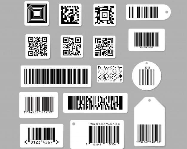 Barcode QR code set used by Retailcore software