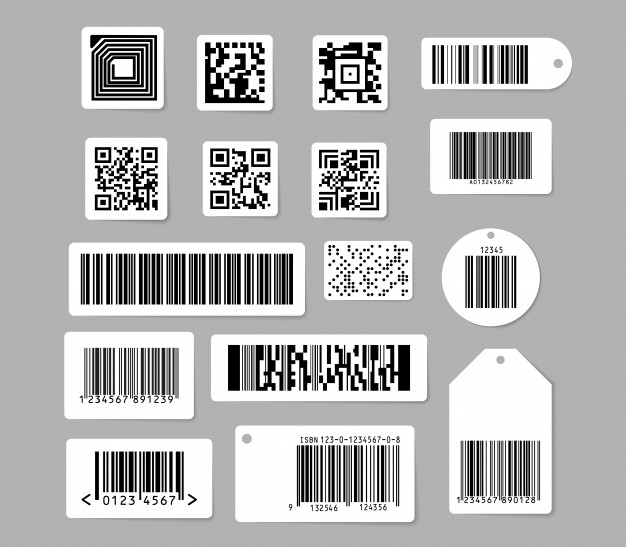 Barcode QR code set used by Retailcore software