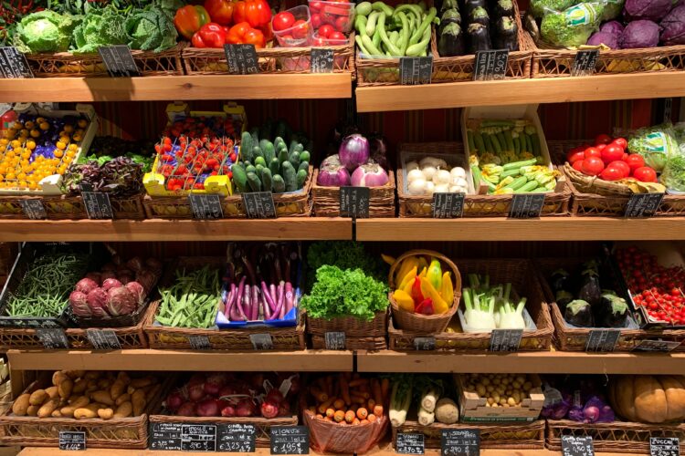 Organic Food Display at Store