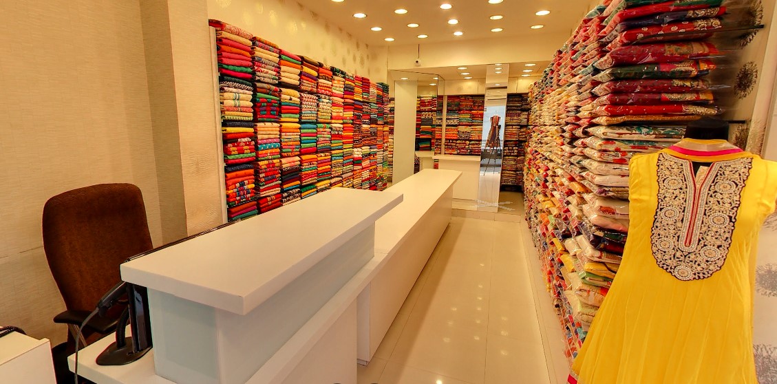 Retail store interior of clothing for women 