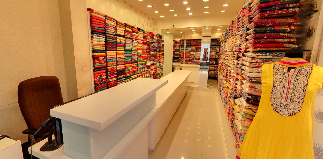 Retail store interior of clothing for women