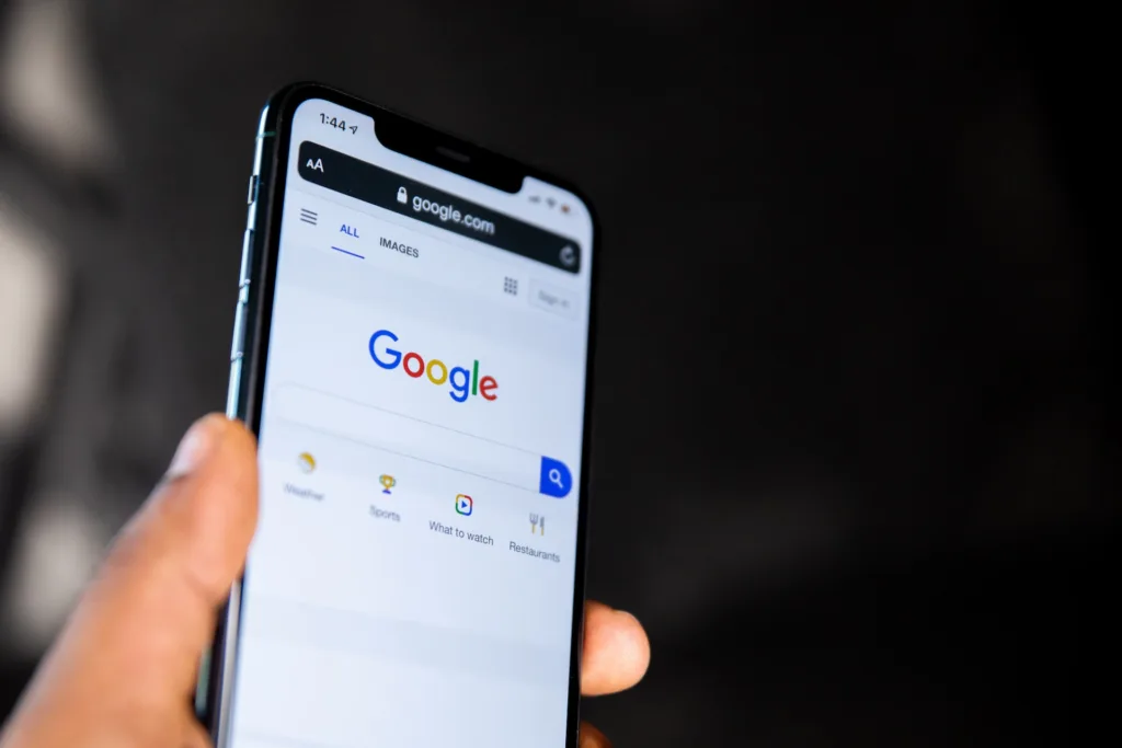 Google business search on phone