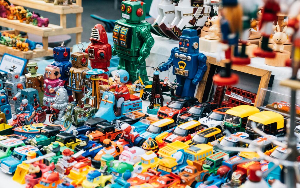 Toys displayed at retail store in India