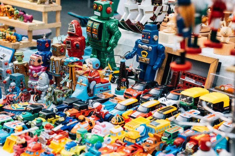 Toys displayed at retail store in India
