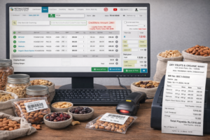 RetailCore Software for barode generation, label printing, inventory management at multiple locations, billing, POS