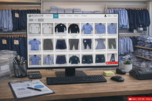 RetailCore Software screen used on computer of uniform retail store
